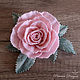 Брошь Саюри Роза Розовый Цветок Бисер, Брошь-булавка, Самара,  Фото №1