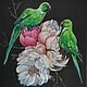 Картина с попугаями Два зелёных попугая картина холст, масло, Картины, Санкт-Петербург,  Фото №1