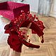 Ободок «Red Flower». Диадемы. KUDESNITSA Designer Accessories. Ярмарка Мастеров.  Фото №4