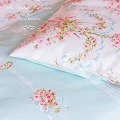 Комплект постельного белья в детскую кроватку с бортиками Вальс цветов
