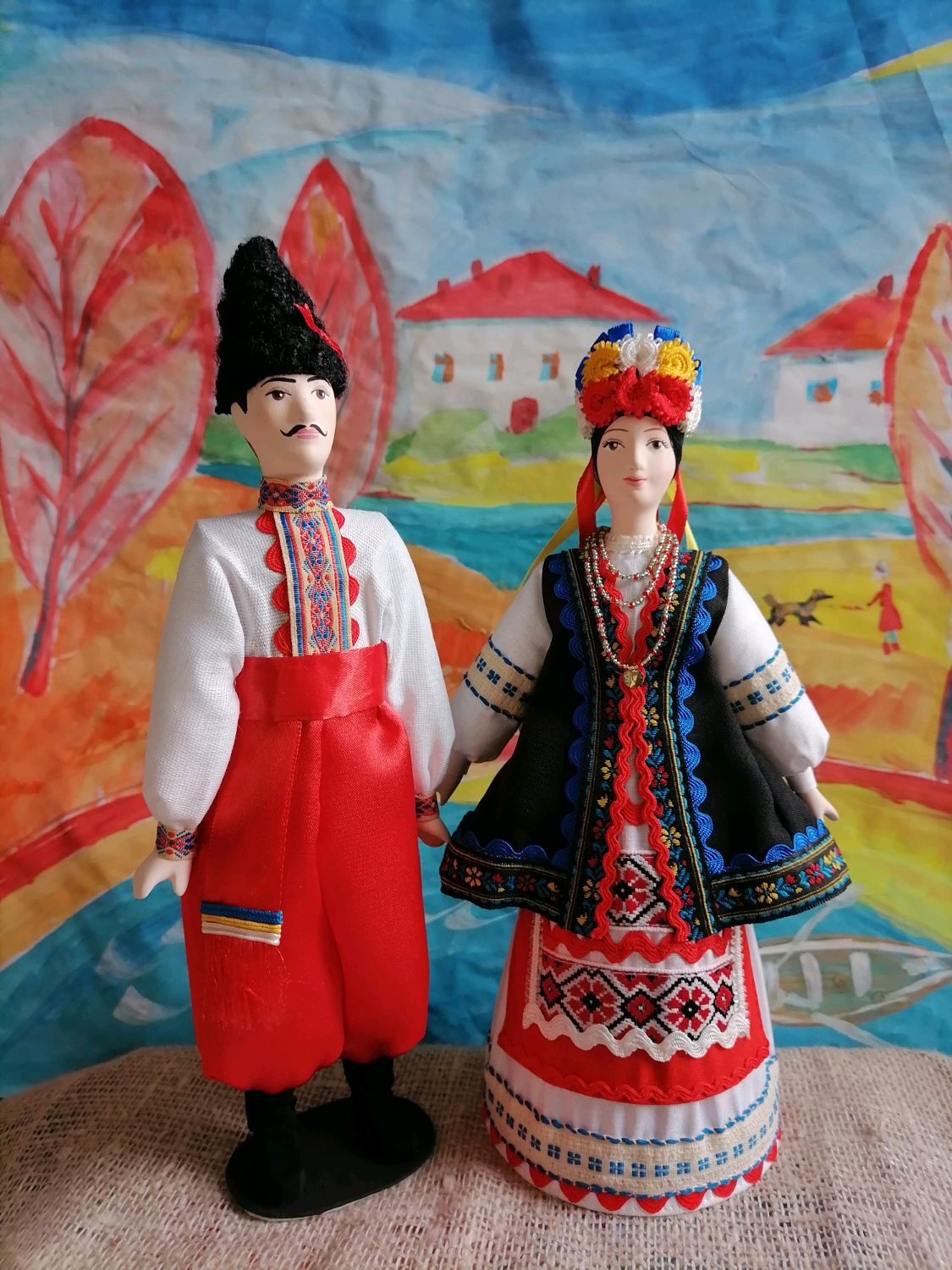 куклы в стиле тильда в украинских костюмах