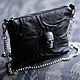 Order 3D Handbag 'Skull' on a chain made of genuine leather. newandw. Livemaster. . Clutches Фото №3
