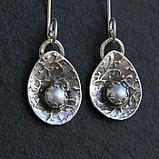 Украшения handmade. Livemaster - original item Silver earrings with natural pearls. Handmade.
