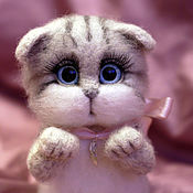 Куклы и игрушки ручной работы. Ярмарка Мастеров - ручная работа Scottish fold kitten. Handmade.
