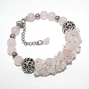 Украшения handmade. Livemaster - original item Bracelet bunch of rose quartz. Handmade.