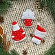 Набор: Дед Мороз, Снегурочка, Снеговик. Елочные игрушки. Анна Власова (littlefelttoys). Ярмарка Мастеров.  Фото №5