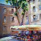 Order Urban landscape Summer cafe (green beige painting). Pastelena. Livemaster. . Pictures Фото №3