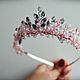 The tiara in her hair 'Sparkling pink'. Hair Decoration. sberry. Online shopping on My Livemaster.  Фото №2