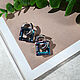Серьги конструкторы #3 кристаллы Swarovski квадрат, Серьги классические, Москва,  Фото №1