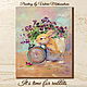 Oil painting on canvas. Time rabbits. Pansy. Rabbit. Pictures. Painting gallery of Metsenatova Val. Online shopping on My Livemaster.  Фото №2