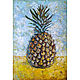 Oil painting Pineapple 20 x 30 Still Life with pineapple, Pictures, Ufa,  Фото №1