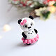 Panda gift to a girl on March 8, panda birthday gift. Miniature figurines. crochetsofttoys. Online shopping on My Livemaster.  Фото №2