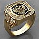 Signet 'Emblem' from silver with gilding, Signet Ring, Moscow,  Фото №1