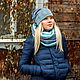 Beanie hat and Snood in two turns ' Morozko'. Headwear Sets. Olga Lado. My Livemaster. Фото №4