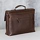 Order Men's business leather briefcase 'Richard' (Tobacco). DragonBags - Men's accessories. Livemaster. . Brief case Фото №3