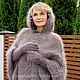Пончо - накидка  из козьего пуха " Woman status". Пончо. Наталья  Пуховая Мастерская (puhovyiy-master). Ярмарка Мастеров.  Фото №4