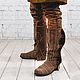 Medieval leather boots with buckles, High Boots, St. Petersburg,  Фото №1