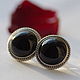 Earrings with black agate 'Classic'. Earrings. EdGems jewerly. Online shopping on My Livemaster.  Фото №2