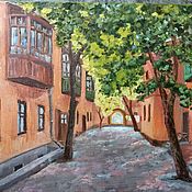 Картины и панно handmade. Livemaster - original item Oil painting Old courtyard. The urban landscape. Handmade.