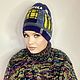 Шапка ручной работы НОЧЬ УЛИЦА ФОНАРЬ АПТЕКА. Шапки. Анна Лесникова      Les accessoires. Ярмарка Мастеров.  Фото №4