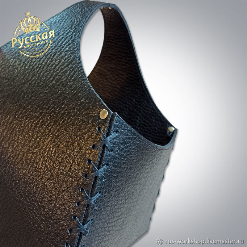 Корзина кожаная для газет, книг, бутылок и разных мелочей купить в ...