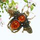 Brooch Bee with amber Spring brooch women's gift for girls. Brooches. BalticAmberJewelryRu Tatyana. Online shopping on My Livemaster.  Фото №2