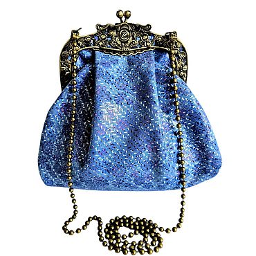 Сумки ручной работы. Ярмарка Мастеров - ручная работа Cумка  из  натуральной  кожи  Синяя, разноцветная. Handmade.