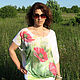 Author's blouse 'Poppies' - batik. Blouses. studiya. Online shopping on My Livemaster.  Фото №2