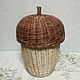 Basket with lid 'Acorn' woven from willow vines. Basket. Elena Shitova - basket weaving. Online shopping on My Livemaster.  Фото №2