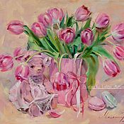 Картины и панно handmade. Livemaster - original item Tulip spring! Tulips. Oil painting on canvas, 60/50.. Handmade.
