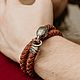Eagle Bracelet | Bronze | Braided Leather. Braided bracelet. totemicashop. My Livemaster. Фото №6