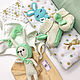 Мятный кролик - Подарочный бокс для младенца, Baby box. Подарки для новорожденных. Кошака~Вышивака. Ярмарка Мастеров.  Фото №9