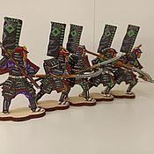 Куклы и игрушки handmade. Livemaster - original item Play set: Samurai with Naginata (black set). Handmade.