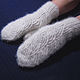 Варежки женские из собачьей шерсти Снегопад. Варежки. Warm Yarn. Интернет-магазин Ярмарка Мастеров.  Фото №2
