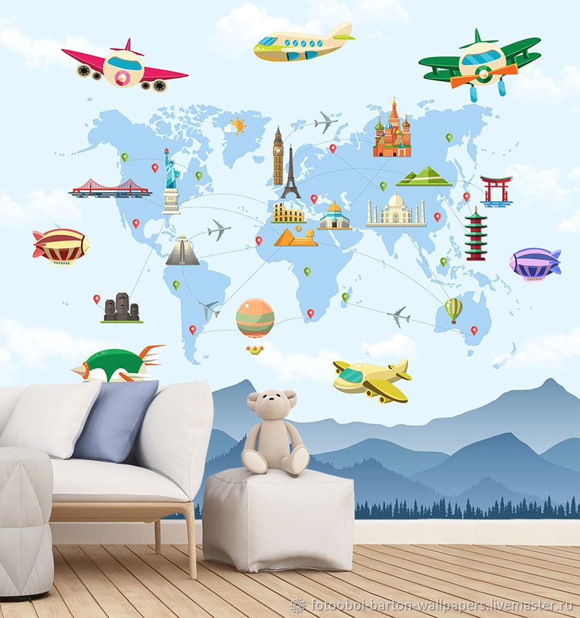 Детские обои TRAVEL KIDS от Студии Wall Street