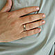 Anillos de boda con pista de 3 piedras de plata (Ob12). Engagement rings. anna-epifanova. Ярмарка Мастеров.  Фото №4