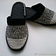 Slippers - flip flops ( cotton black and white )). Slippers. Makosh. My Livemaster. Фото №4