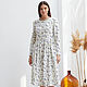 White button-down dress with freshness print (robe dress). Dresses. molinialife. Online shopping on My Livemaster.  Фото №2
