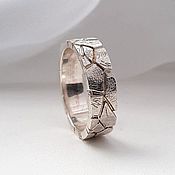 Свадебный салон handmade. Livemaster - original item Stone Silver Ring (Ob66). Handmade.