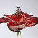 Hair pins white and red hibiscus. Hairpins. PandaStudio (glossyfleur). My Livemaster. Фото №4