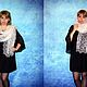 White wool scarf,Lace bridal cape,Hand knit shawl,Warm wrap №386. Wraps. Oksana (superplatok). My Livemaster. Фото №5