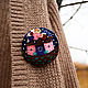 Brooch felt with beads "Karlsson on the Roof". Brooches. Hansa (oxigfashion). My Livemaster. Фото №4