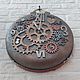 Steampunk Quartz Wall Clock Upcycling Loft Style. Watch. Nataly Bardova decor. Интернет-магазин Ярмарка Мастеров.  Фото №2