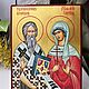 Saints Cyprian and Justina .Hand painted icon. Icons. svetmiru. My Livemaster. Фото №4
