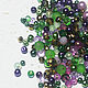 Beads mix 23 Purple, green and gold 10 g, Beads1, Solikamsk,  Фото №1