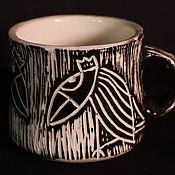 Посуда handmade. Livemaster - original item Mug. Two Crows, two Queens.. Handmade.