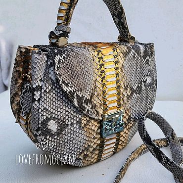 Сумки ручной работы. Ярмарка Мастеров - ручная работа Сумочка из кожи питона Lola Cat. Handmade.