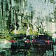 Green Oil Painting Urban Landscape Narrow Horizontal Painting. Pictures. paintmart (oikos). My Livemaster. Фото №4