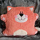 Розовый кот-подушка, Мягкие игрушки, Херсон,  Фото №1