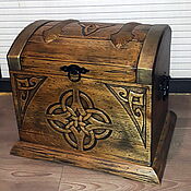 Для дома и интерьера handmade. Livemaster - original item Oak chest,carved.. Handmade.